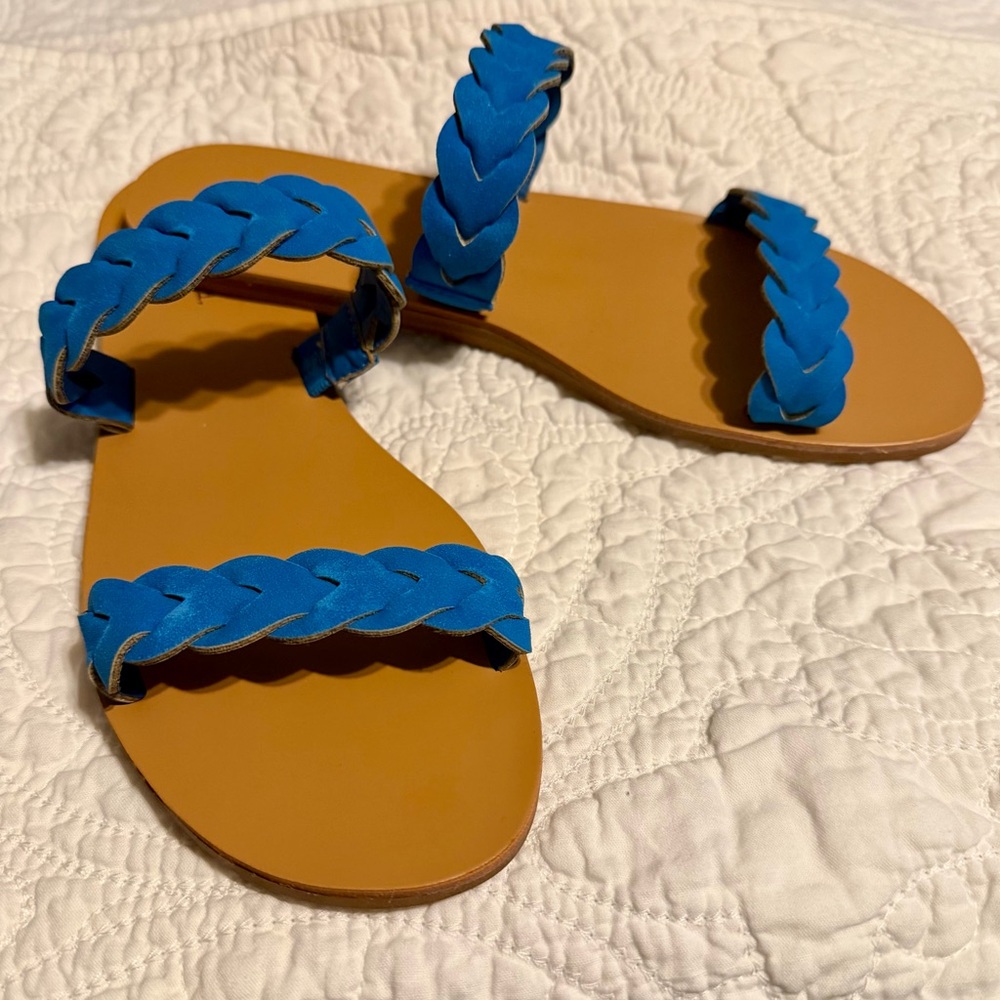 Indigo Vibrant Blue Braided Sandals